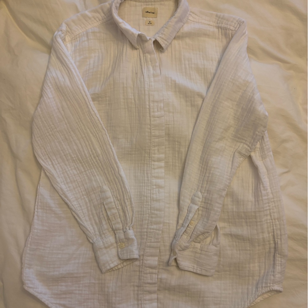 Wilfred White Gauze 100% Cotton Button-Up